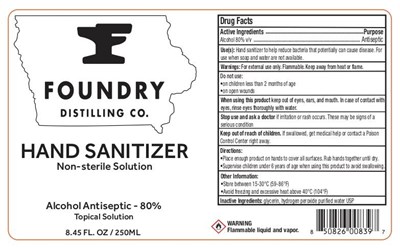 Hand Sanitizer (250 ml label)